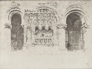 Kurucu Mezarı, Büyük Aziz Bartholomew Kilisesi, 1903. by Joseph Pennell