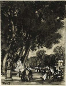 Adanın Bahçesi, Aranjuez by Joseph Pennell