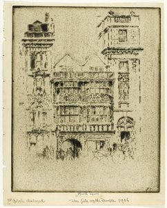 Tapınağın Kapısı by Joseph Pennell