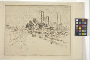 Great Main, Sheffield Yakını (gravür) by Joseph Pennell