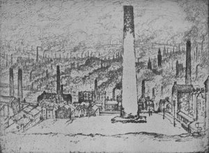 Büyük Yığın, Bradford, 1909 by Joseph Pennell
