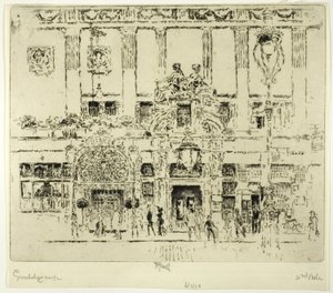 Enstitü, Piccadilly by Joseph Pennell