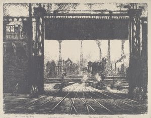 Demir Kapı, Charleroi by Joseph Pennell