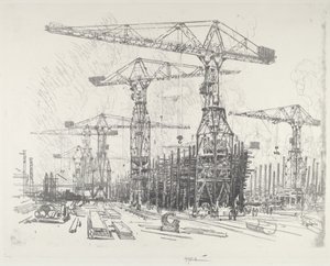 Eski Tersane, 1916. by Joseph Pennell