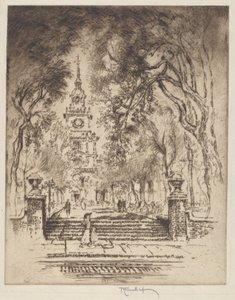 Meydan, Bağımsızlık Meydanı, Philadelphia by Joseph Pennell