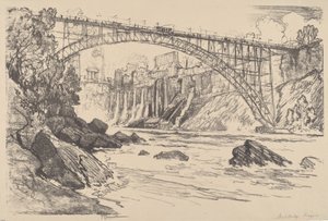 Çelik Köprü by Joseph Pennell