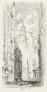 The Stock Exchange, Iconophile Club Koleksiyonunda 4. Sırada by Joseph Pennell