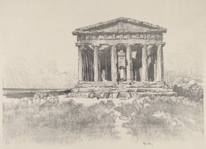 Denizdeki Tapınak, Concord Tapınağı, Girgenti by Joseph Pennell