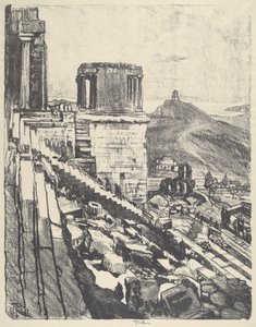 Nike Tapınağı, Atina, 1913. by Joseph Pennell