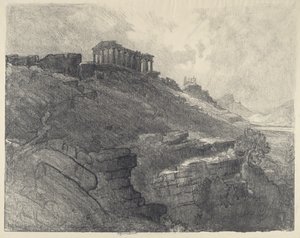 Duvardaki Tapınaklar, Girgenti by Joseph Pennell
