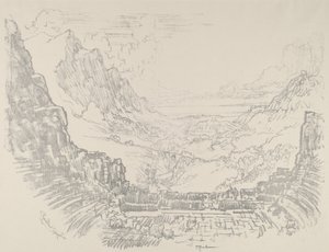 Tiyatro, Segesta, 1913. by Joseph Pennell