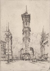 Times Binası, 1904. by Joseph Pennell