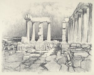 Şarap-Karanlık Deniz, Sunium by Joseph Pennell