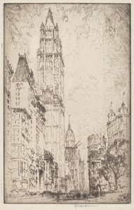 Woolworth Binası by Joseph Pennell