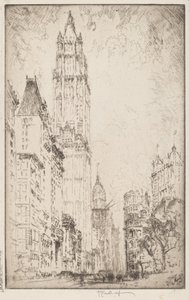 Woolworth Binası by Joseph Pennell