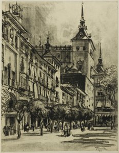 Zocodover, Toledo by Joseph Pennell