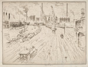 Raylar, Oberhausen by Joseph Pennell