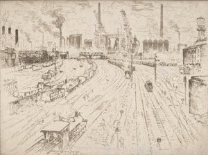 İzler, Oberhausen, 1910. by Joseph Pennell