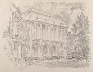 Wertheim, Leipziger Platz, Berlin, 1921. by Joseph Pennell
