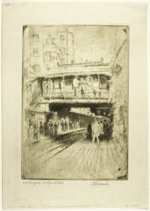 Westminster Köprüsü İstasyonu by Joseph Pennell