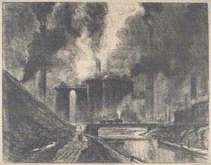 İş Kaleleri, Wolverhampton, 1912. by Joseph Pennell