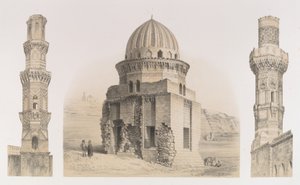 87. Mezarlar ve Minareler, Kahire, 1843. by Joseph Philibert Girault De Prangey