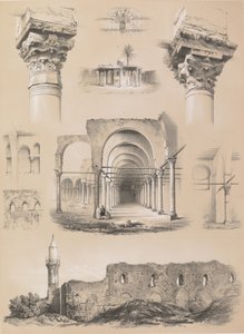 Ayrıntılar, Amrou Camii, Kahire, 1843. by Joseph Philibert Girault De Prangey