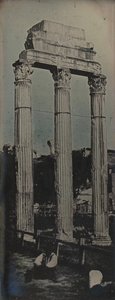 Kuzeybatı Cephesi, Castor ve Pollux Tapınağı, Roma, 1842. by Joseph Philibert Girault De Prangey
