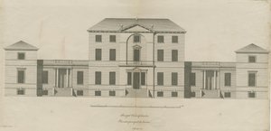 Sandon Hall: gravür, nd [1769-1771] (baskı) by Joseph Pickford