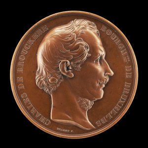 Charles de Brouckère, 1796-1860, Brüksel Belediye Başkanı 1848 [ön yüz], 1854. by Joseph Pierre Braemt
