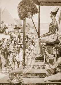 Ramses II'ye Haraç Getirmek (19. Hanedan), 'Hutchinsons Uluslar Tarihi'nden bir çizim, c.1910 (lito) by Joseph Ratcliffe Skelton