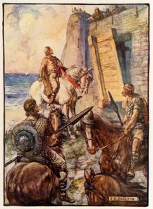 Macbeth, kocası denizden kaçarken Lady Macduff tarafından girişi reddedildi