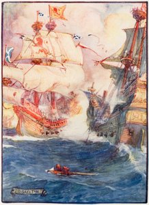 İskoç ve İngilizler arasında deniz savaşı by Joseph Ratcliffe Skelton
