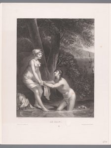 Daphnis ve Chloe banyo Le Bain (nesne üzerindeki başlık) by Joseph Rose Lemercier