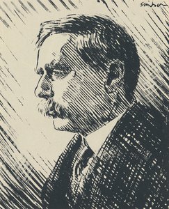 H.G. Wells, c1930s, c1950. by Joseph Simpson