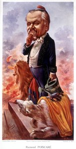 Raymond Poincaré ve Balkanlar'ın durumu üzerine karikatür - Yazan Sırat