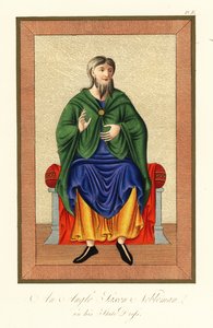 Anglo-Sakson asilzadesi, devlet elbisesi içinde, 8. yüzyıl, 1845 (gravür)