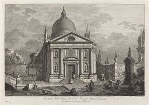 SS Kilisesi Prospektüsü. Gesuati olarak bilinen tespih by Joseph Wagner after Canaletto