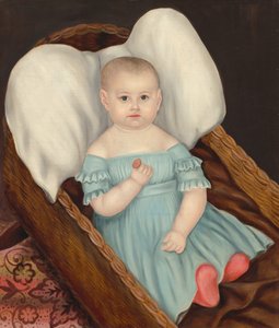 Hasır Sepette Bebek, c. 1840.