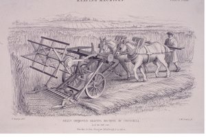 Bells, Crosskill, c1840s tarafından geliştirilmiş hasat makinesi.