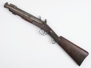 İrlanda Gönüllülerine verilen yaylı süngü ile Blunderbuss, c.c.1815 (blunderbuss, çakmaktaşı)