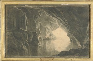 Salerno Körfezinde Bir Mağara, Akşam, 1800 dolayları by Joseph Wright of Derby