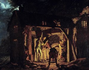 18. yüzyılda bir dövme Derby Joseph Wright (1734-1797) 1773 Saint Petersburg, Hermitage Müzesi by Joseph Wright of Derby