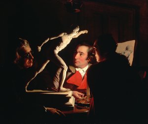 Mum Işığında Gladyatöre Bakan Üç Kişi, c.1764-65 by Joseph Wright of Derby