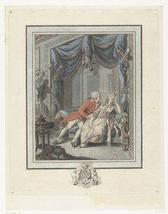 Bir bayanı baştan çıkarmaya çalışan genç adam à la vertu dönüşü by Joseph de Longueil