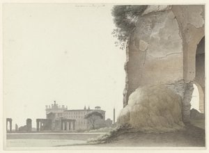 Laterano'daki San Giovanni Bazilikası, Ön Planda Minerva Medica Tapınağı ile Laterano'daki San Giovanni Kilisesi, ön planda sağda Minerva Medica Tapınağı, Roma'da