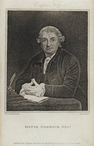 David Garrick, İngiliz aktör, oyun yazarı ve tiyatro yöneticisi (gravür)
