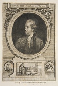 Edward Gibbon, Av., pub. 1730 (gravür) by Joshua (after) Reynolds