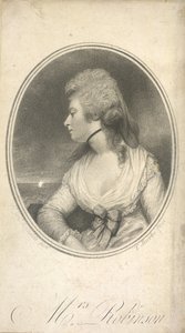 Bayan Robinson. Mary Robinson, kızlık soyadı Darby, Perdita olarak bilinir (1758-1800). İngiliz aktris, şair ve romancı. Kral George IV#39;ün henüz Galler Prensi iken ilk halk metresi. Portre, Sir Joshua Reynolds#39;un adını taşıyor.