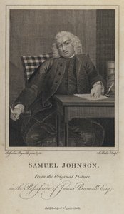 Samuel Johnson, İngiliz yazar ve sözlük yazarı (gravür) by Joshua (after) Reynolds